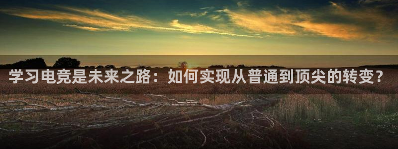 乐竞电竞官网：学习电竞是未来之路：如何实现从普通到顶尖的转变？